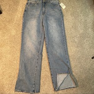 BP Wide Leg Jeans Blue Med Vintage Wash NWT